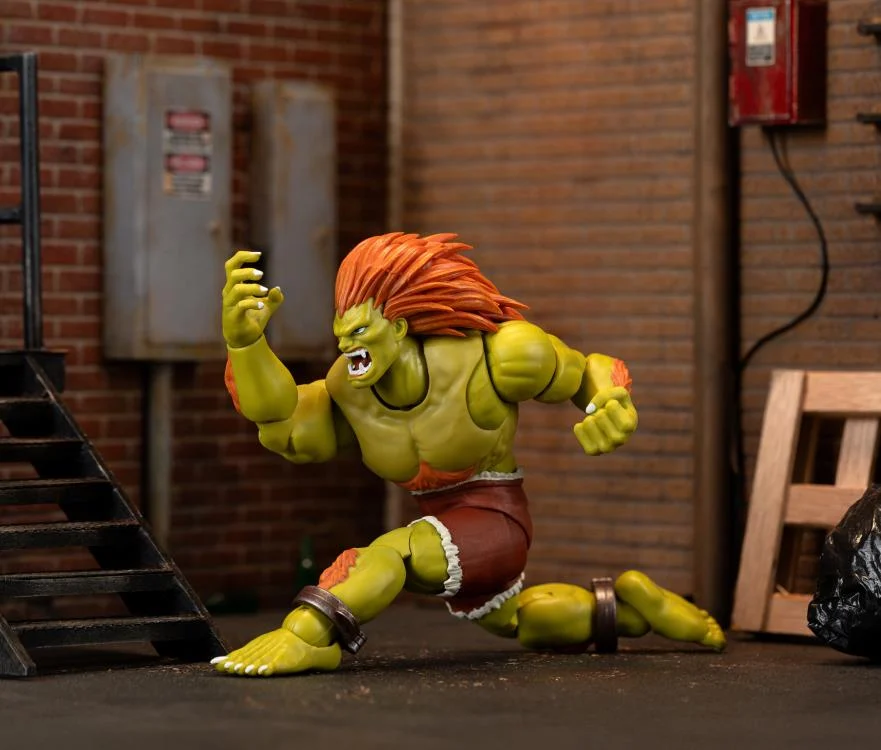 Jada Toys 1/12 Scale 6-Inch Ultra Street Fighter II: The Final Challengers Blanka Action Figure - Collectible Fighting Game Character for Display & Play
