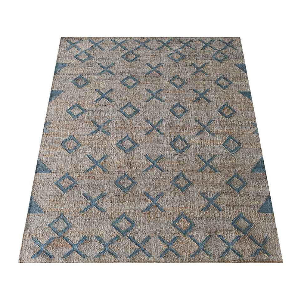 Handmade Hexagon Hand Knotted Wool Rug - Boho Chic Area Rug for Living Room, Bedroom & Nursery - Non-Slip Soft Floor Decor