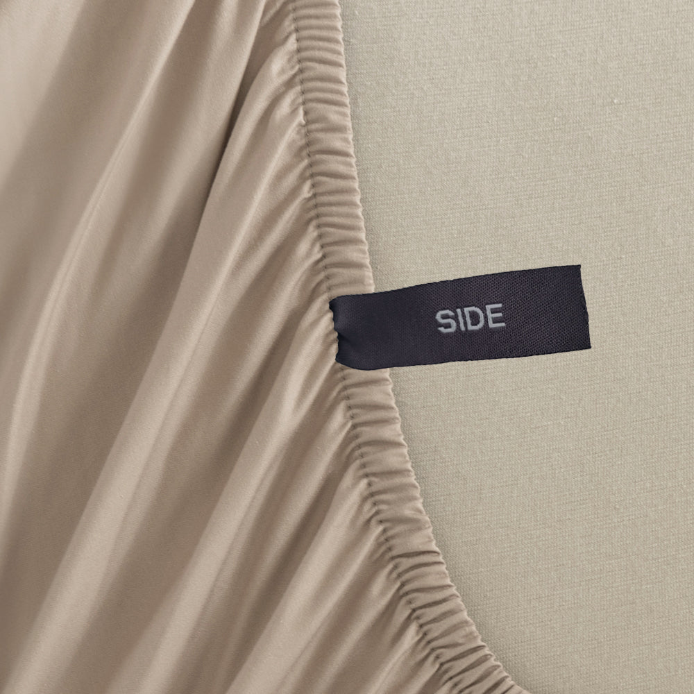 Premium 400 Thread Count Casey Cotton Fitted Sheet - Queen Size (50cm Deep Pocket) - Soft & Breathable Bedding for Comfortable Sleep - Perfect for Guest Rooms, Master Bedrooms & Vacation Homes