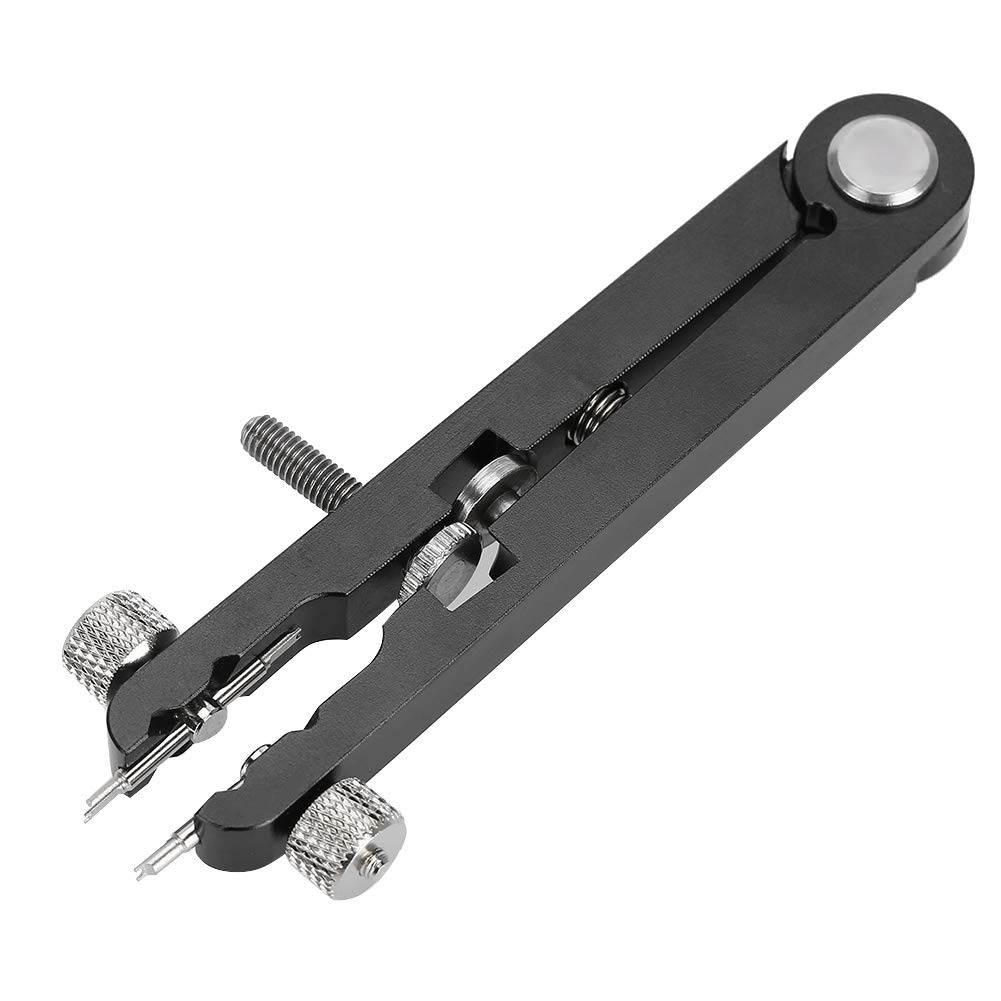 6825 Alloy V-Shaped Spring Bar Pliers - Professional Watch Band Remover & Adjuster Tool (Black 6-Pin) for Watch Repair, Bracelet Replacement & Jewelry Maintenance