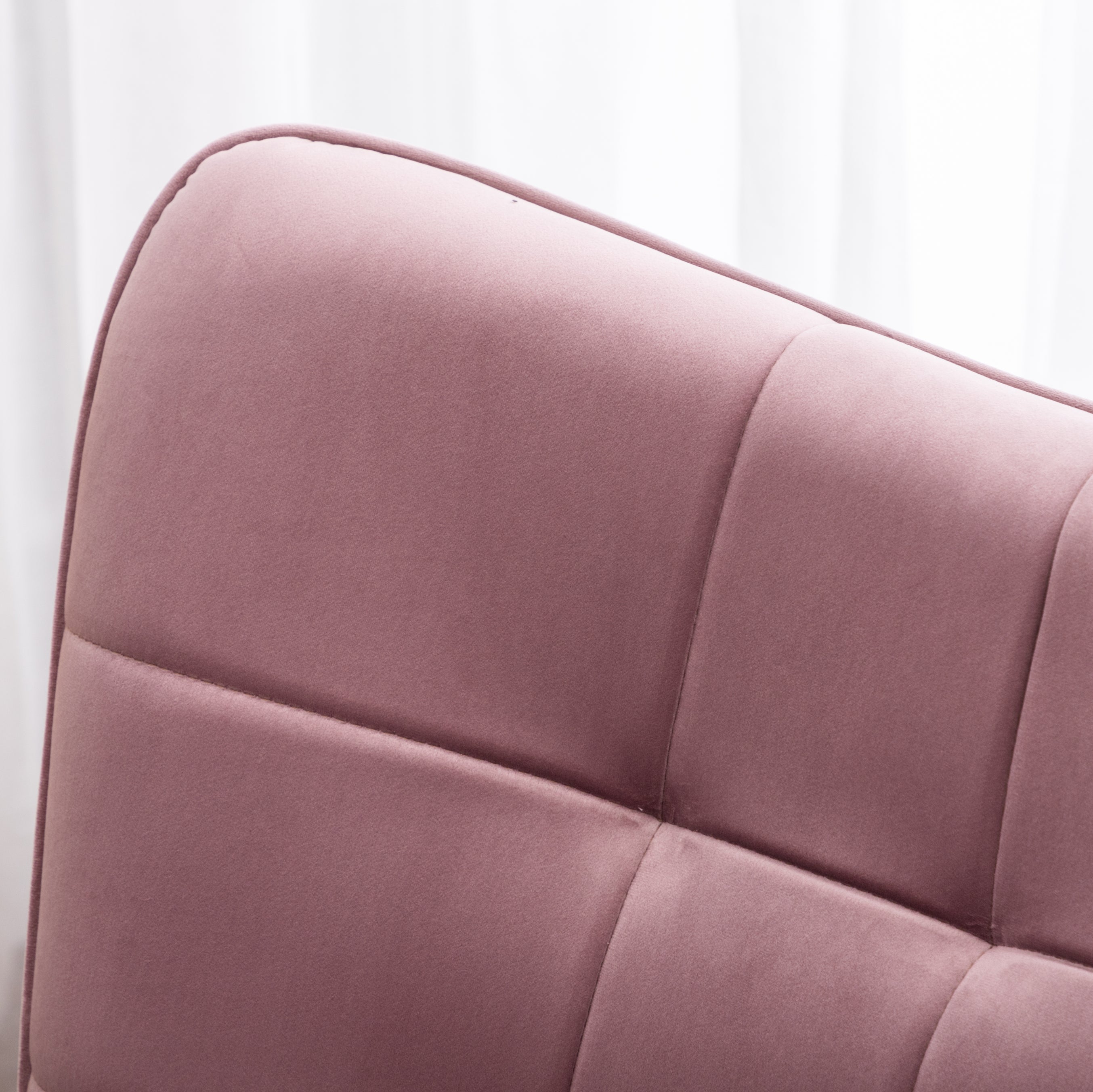 Roundhill Furniture Leiria Contemporary Silky Velvet Tufted Accent Chair with Ottoman - Modern Living Room Seating for Home Office, Bedroom & Lounge Areas