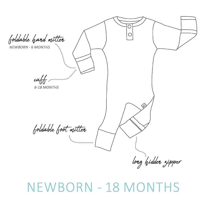 Organic Baby Growsuit - Snuggle Hunny Soft Eucalyptus Fabric - Perfect for Newborns, Infants & Toddlers - Ideal for Playtime, Naptime & Everyday Comfort