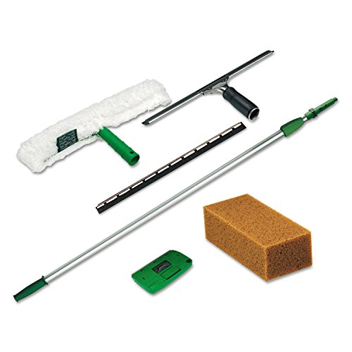 UNGPWK00 Professional Window Cleaning Kit with 8ft Extendable Pole - Streak-Free Glass Cleaning for Homes, Offices & High Windows