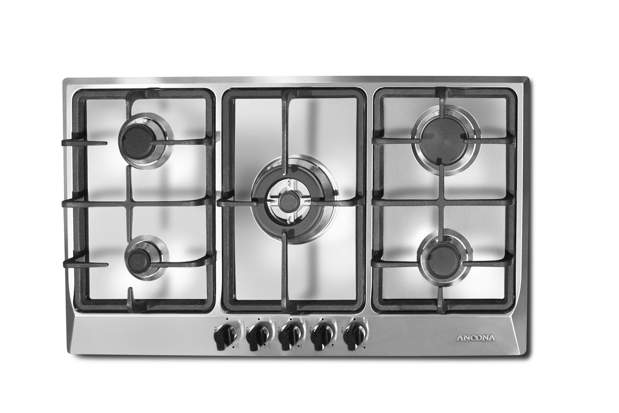 34 Inch 5-Burner Professional Gas Cooktop - High Performance Stainless Steel Stove for Home Kitchen | Perfect for Large Family Cooking, Holiday Meals & Entertaining Guests