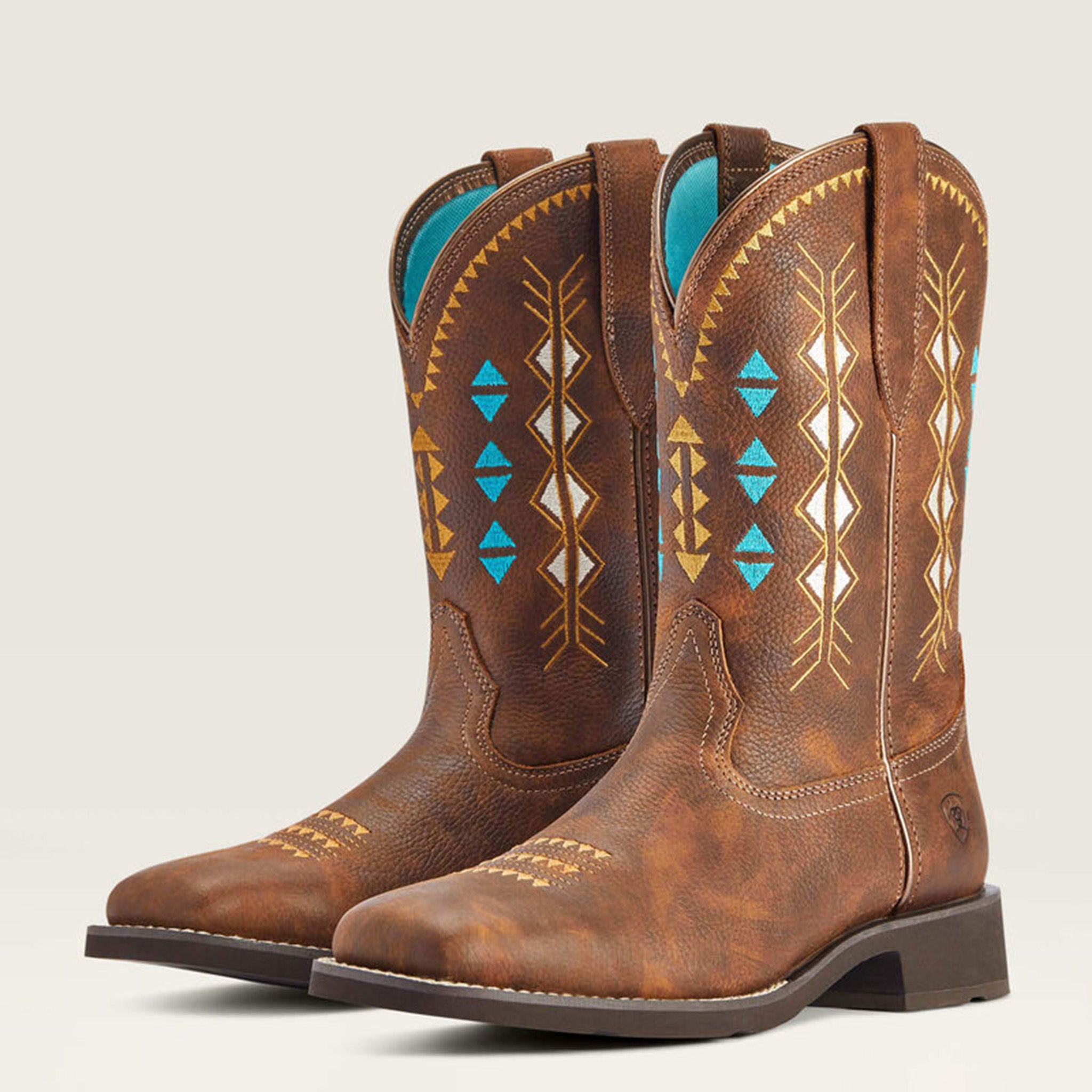Ariat Women's Delilah Copper Square Toe Cowboy Boots - Western Fashion for Rodeo, Country Dancing & Everyday Wear