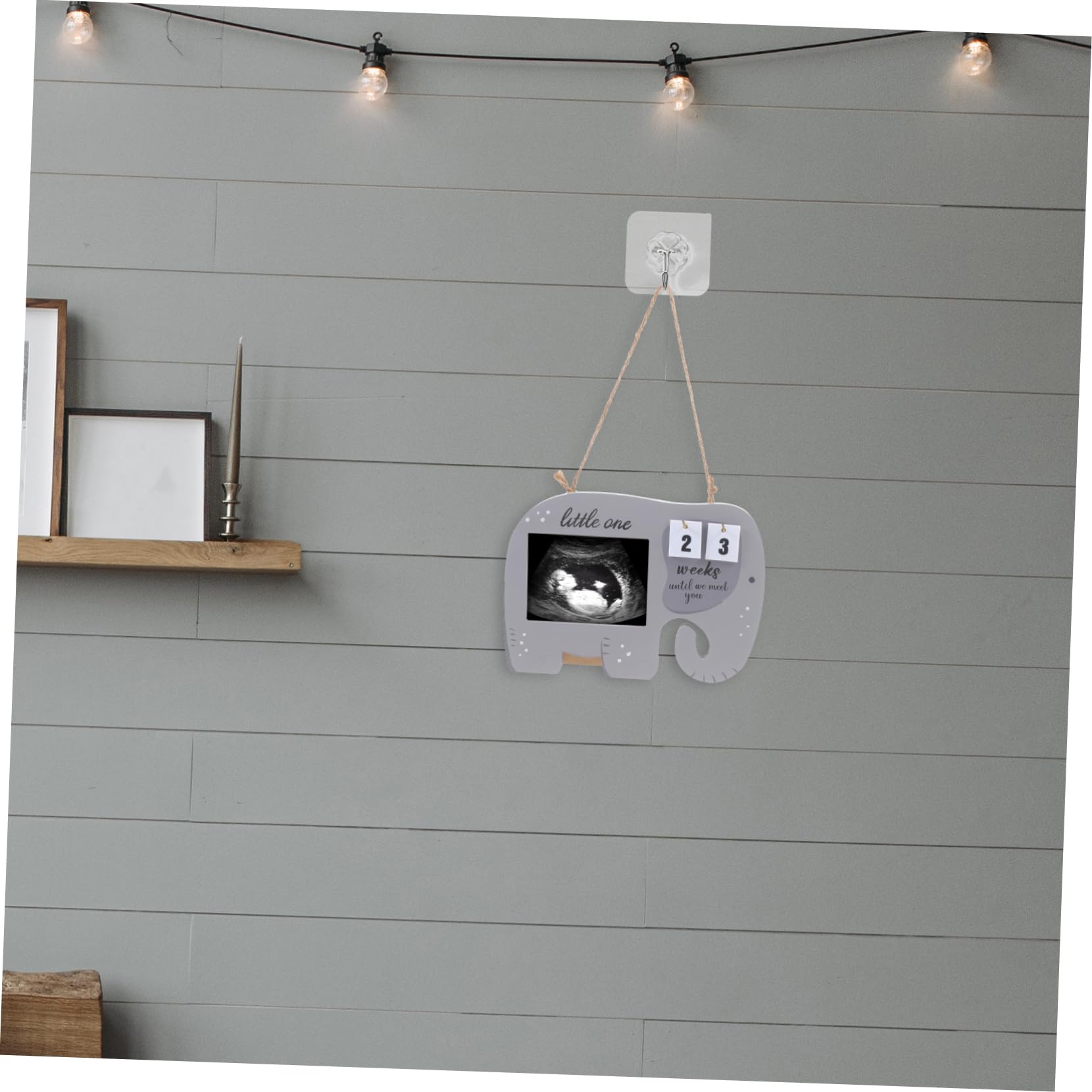Vaguelly 4pcs Wooden Sonogram Photo Frames - Baby Ultrasound Picture Display Board for Nursery, Baby Shower Gift, and Family Keepsakes