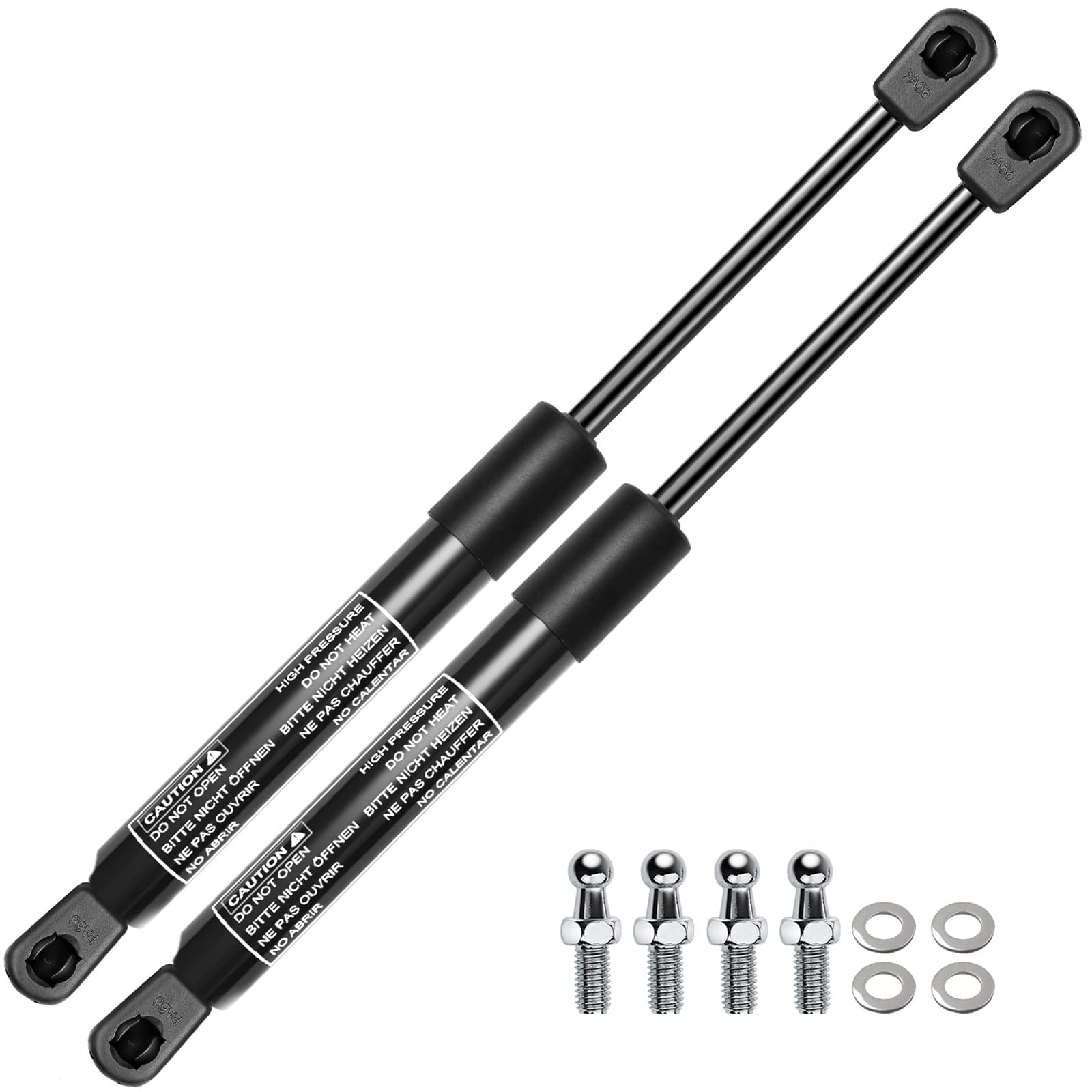 Premium 17.13 Inch 45lb Gas Spring Lift Supports - Heavy Duty Replacement Struts for Toolbox, Cabinets, Sliding Windows, Storage Beds, Bench Lids, Basement Doors & Boat Hatches (2-PC Set) - Perfect for Automotive, Marine & Home Storage Applications