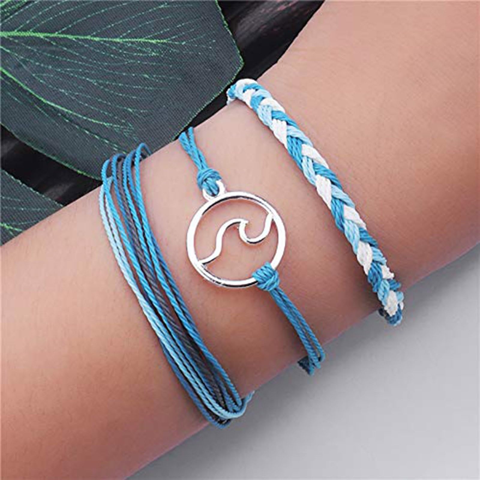 Trendy Wave Bracelet for Women & Teen Girls - Boho Aesthetic Jewelry, VSCO & African Inspired Thread Bracelet - Perfect for Beach, Summer & Festival Outfits