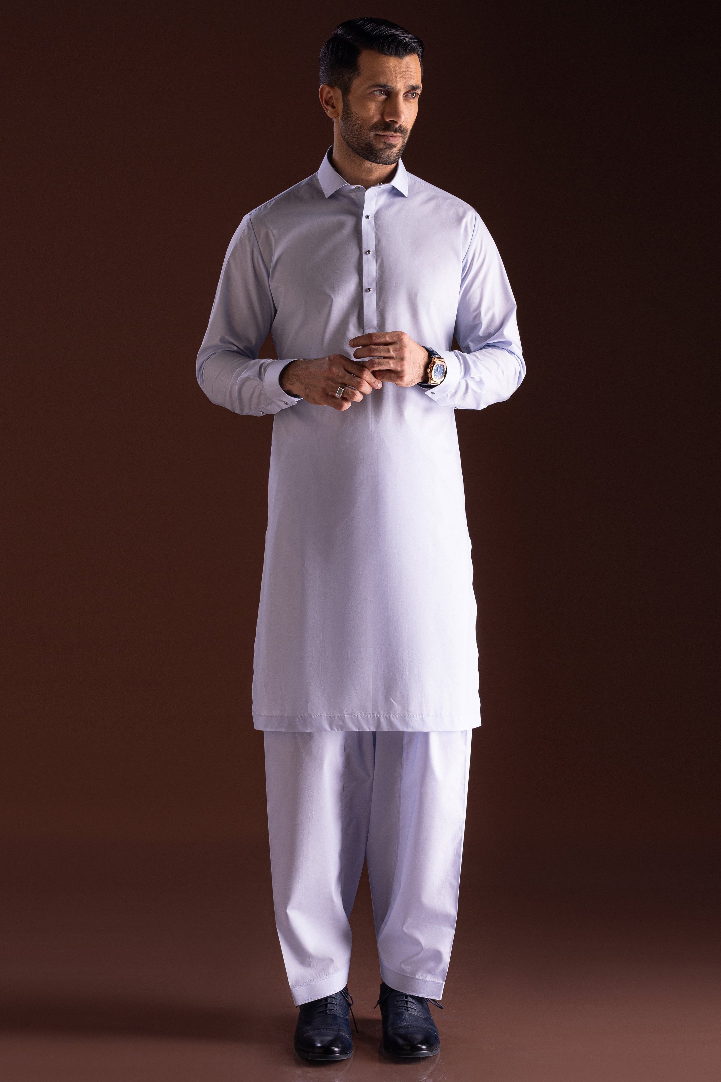 Premium Cotton Blue Kameez Shalwar Outfit - Traditional Pakistani Dress for Women - Elegant & Comfortable for Weddings, Festivals & Special Occasions