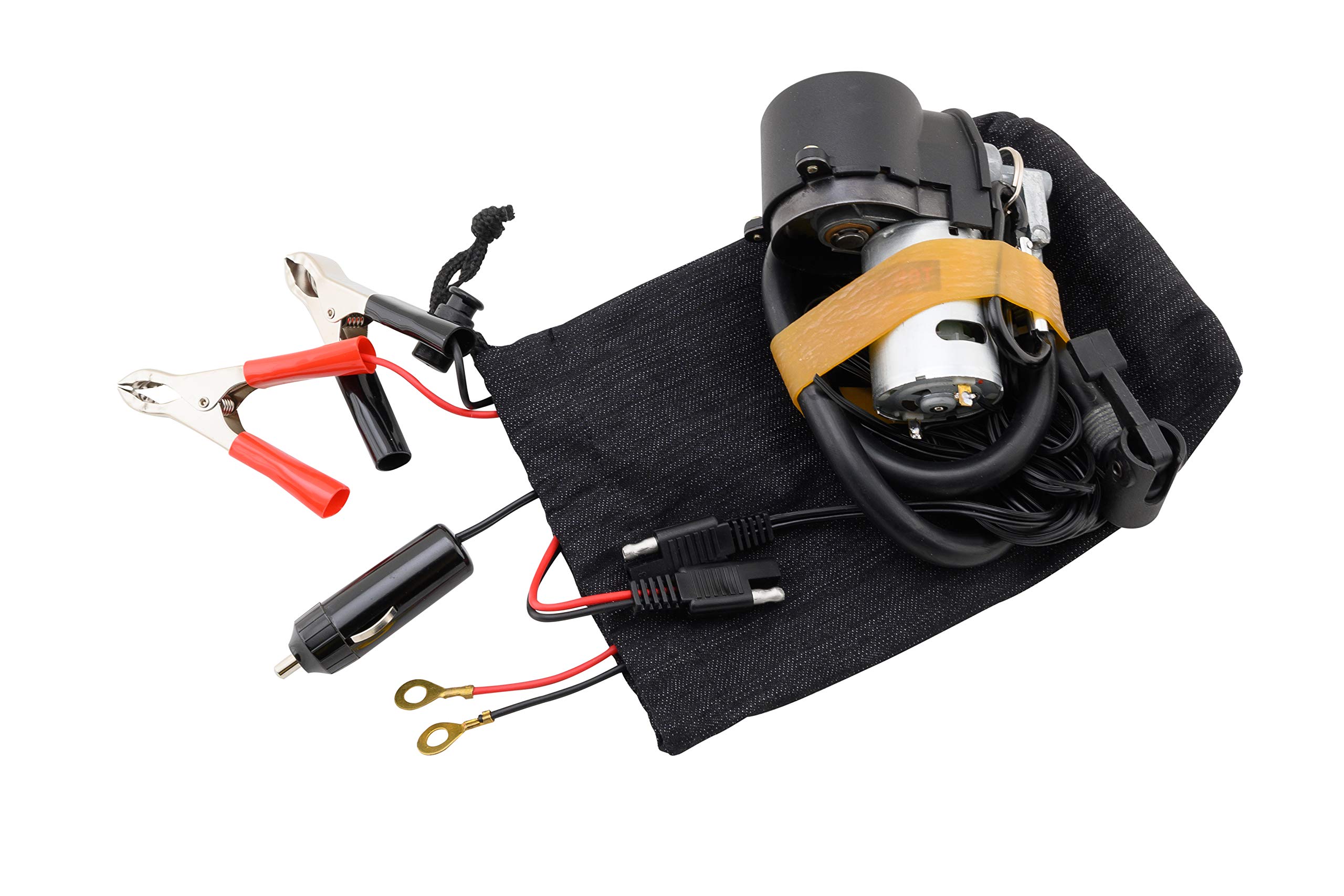 Portable Mini Air Compressor for Motorcycle & ATV Tires - 12V DC Electric Tire Inflator with Digital Gauge - Perfect for Roadside Emergencies, Off-Roading & Garage Use