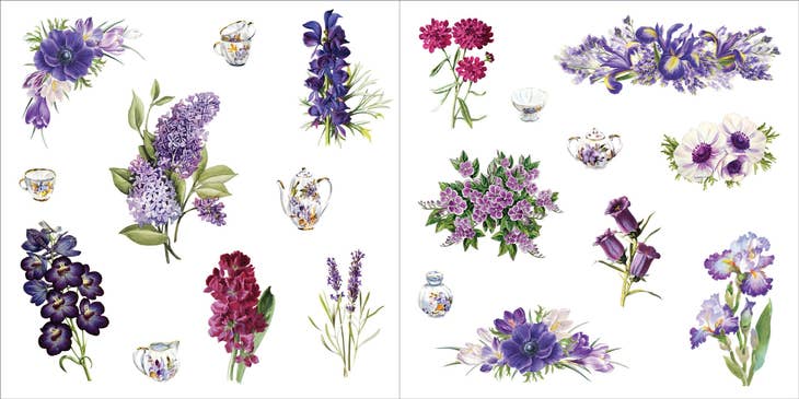 Bunches of Botanicals Sticker Book - 500 Unique Floral Stickers for Scrapbooking, Journaling & DIY Crafts | Perfect for Bullet Journals, Planners & Gift Decorations