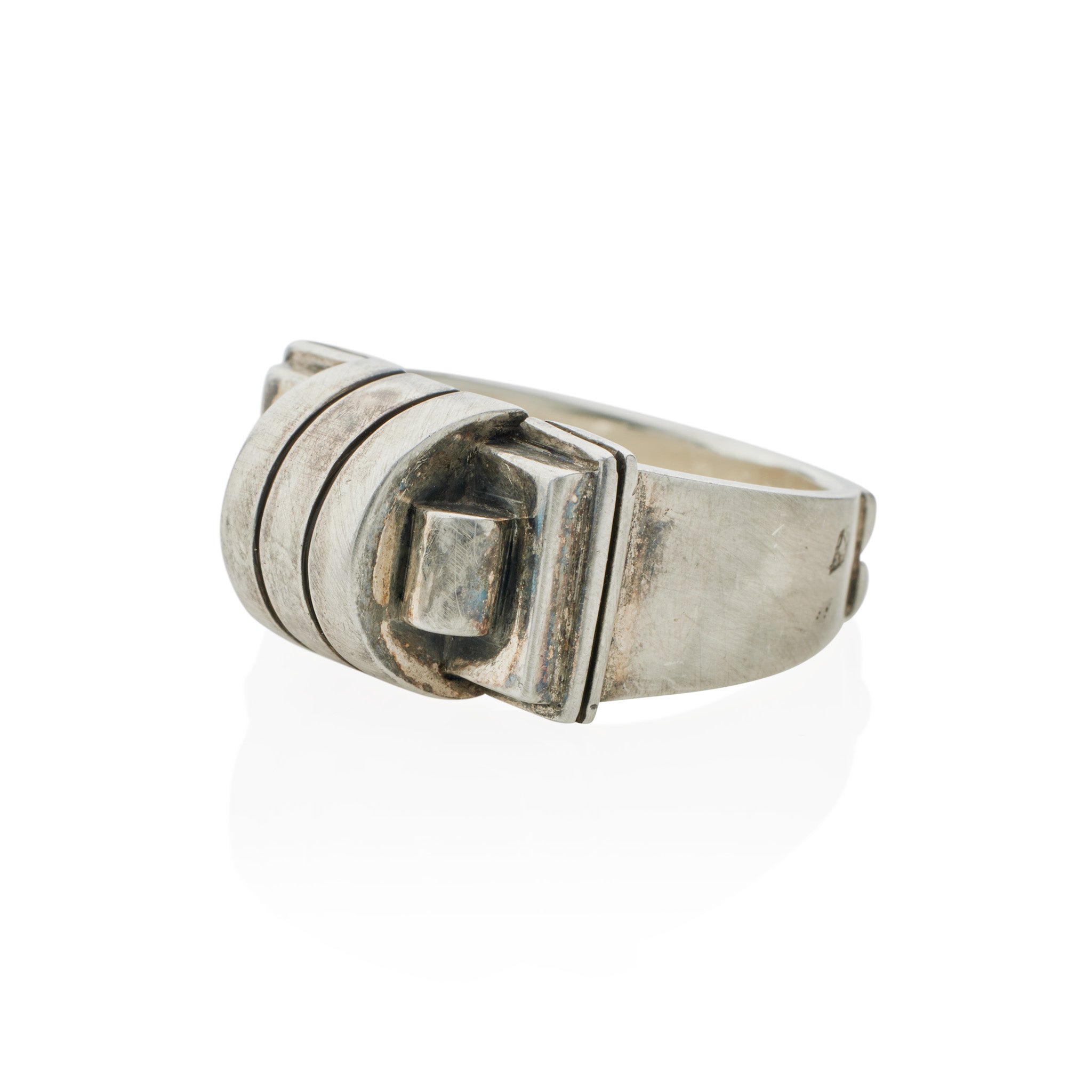 Modernist Silver Ring by Jean Després - Vintage Jewelry for Women & Men - Perfect for Weddings, Parties & Everyday Elegance