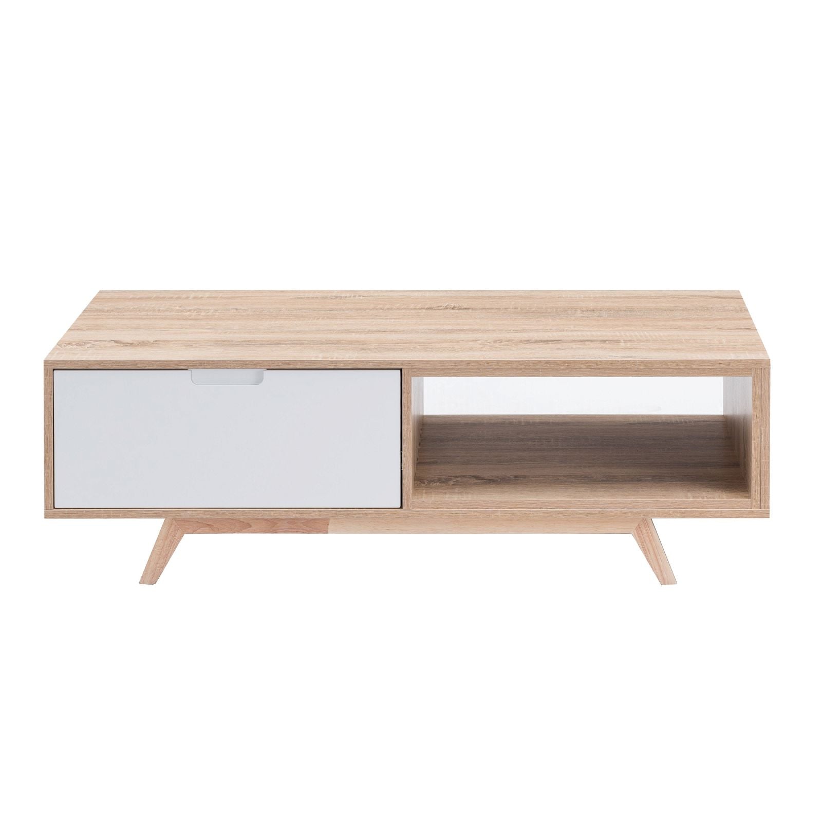 Stylish Tuscany Coffee Table 1200mm - Solid Oak Wood with White Finish by Criterion | Perfect for Living Room, Lounge & Home Decor