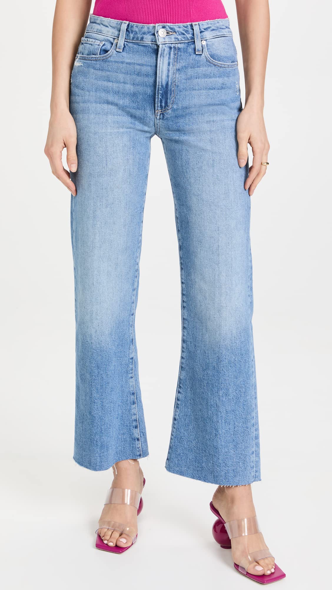 PAIGE Women's Leenah High-Rise Ankle Jeans - Slim Fit Stretch Denim Pants for Casual & Work Wear | Perfect for Office, Date Night & Everyday Outfits
