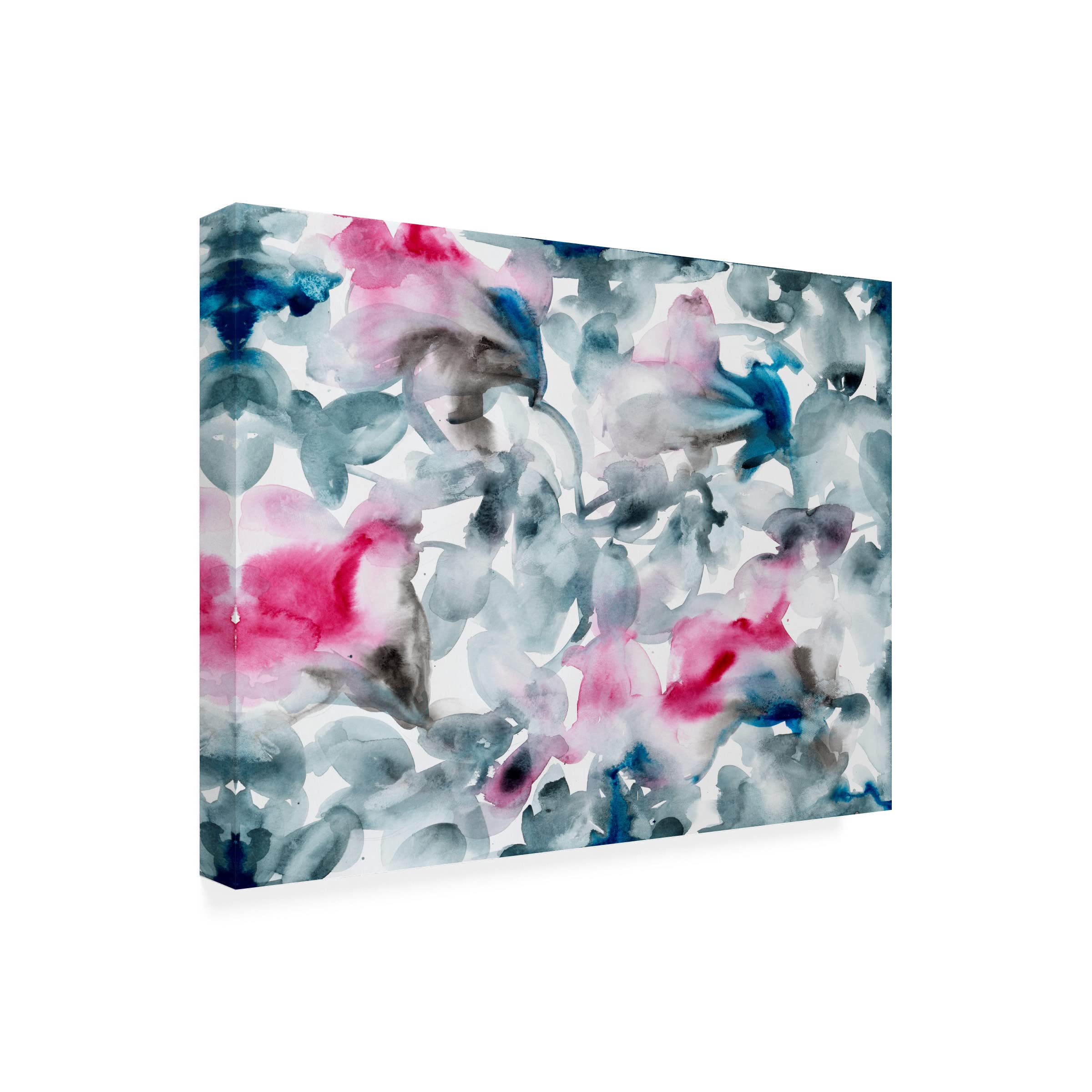 Li Bo 'Abstract Flowers 17' Canvas Art Print - 24x32 Inches Modern Wall Decor for Living Room, Bedroom & Office