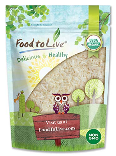 Organic Parboiled Long Grain White Rice, 1 Pound – Non-GMO, Kosher, Vegan, Bulk | Partially Precooked Converted Rice for Easy Cooking | Fluffy Texture Perfect for Idlis, Dosas, Biryani & Everyday Meals | Quick & Healthy Rice Option for Busy Families