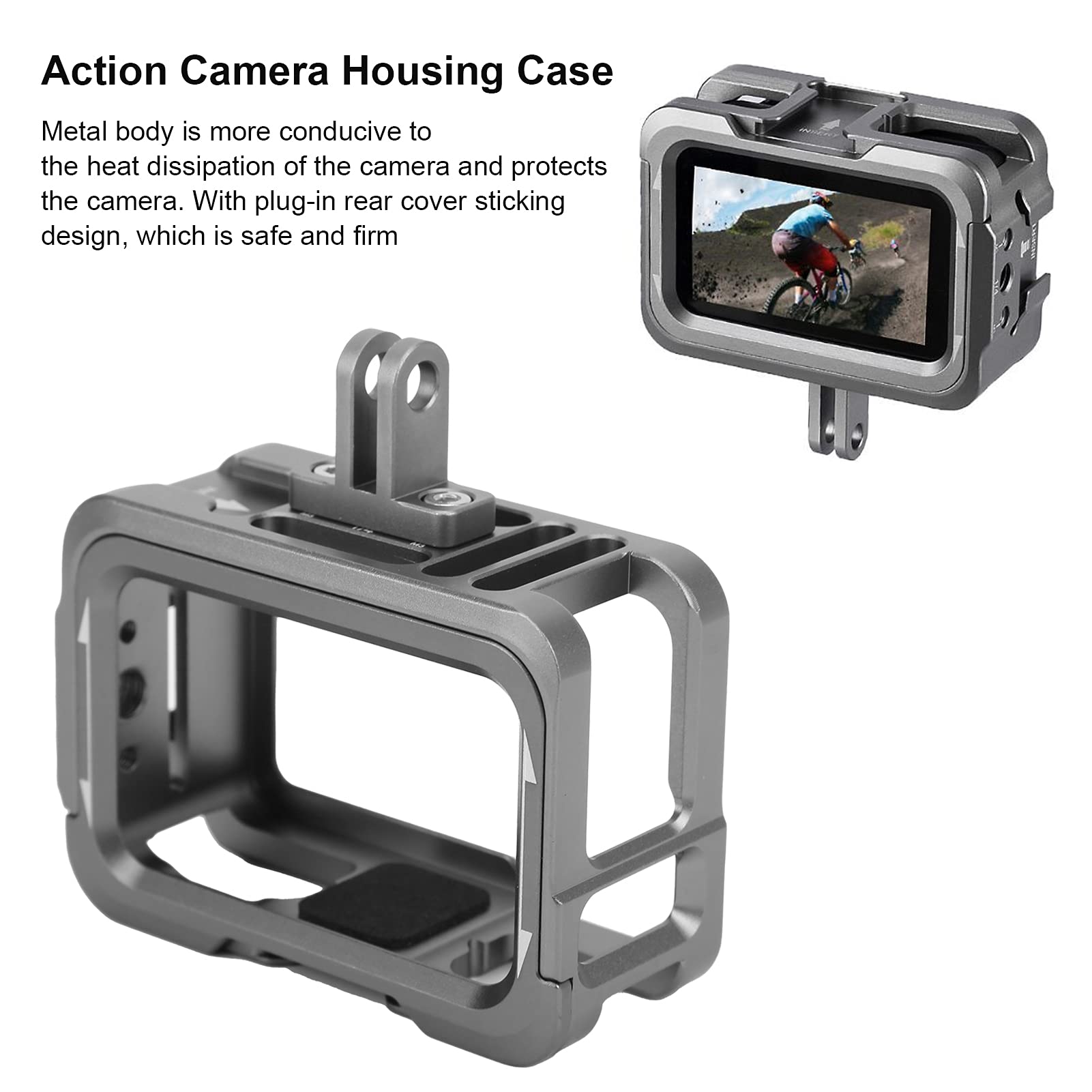 Mokernali Lightweight Aluminum Alloy Camera Cage for DSLR/Mirrorless - Shockproof & Anti-Collision Protection - Perfect for Vlogging, Filmmaking & Outdoor Shooting