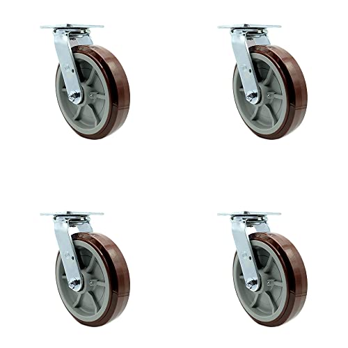 4 Swivel - No Brake - Maroon