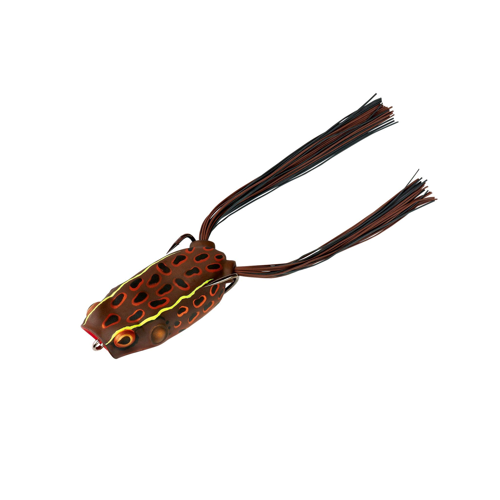 BOOYAH Poppin' Pad Crasher Topwater Bass Fishing Lure - Weedless Hollow Body Frog Bait with Sharp Hooks - Perfect for Freshwater Lakes, Ponds & Heavy Cover Fishing