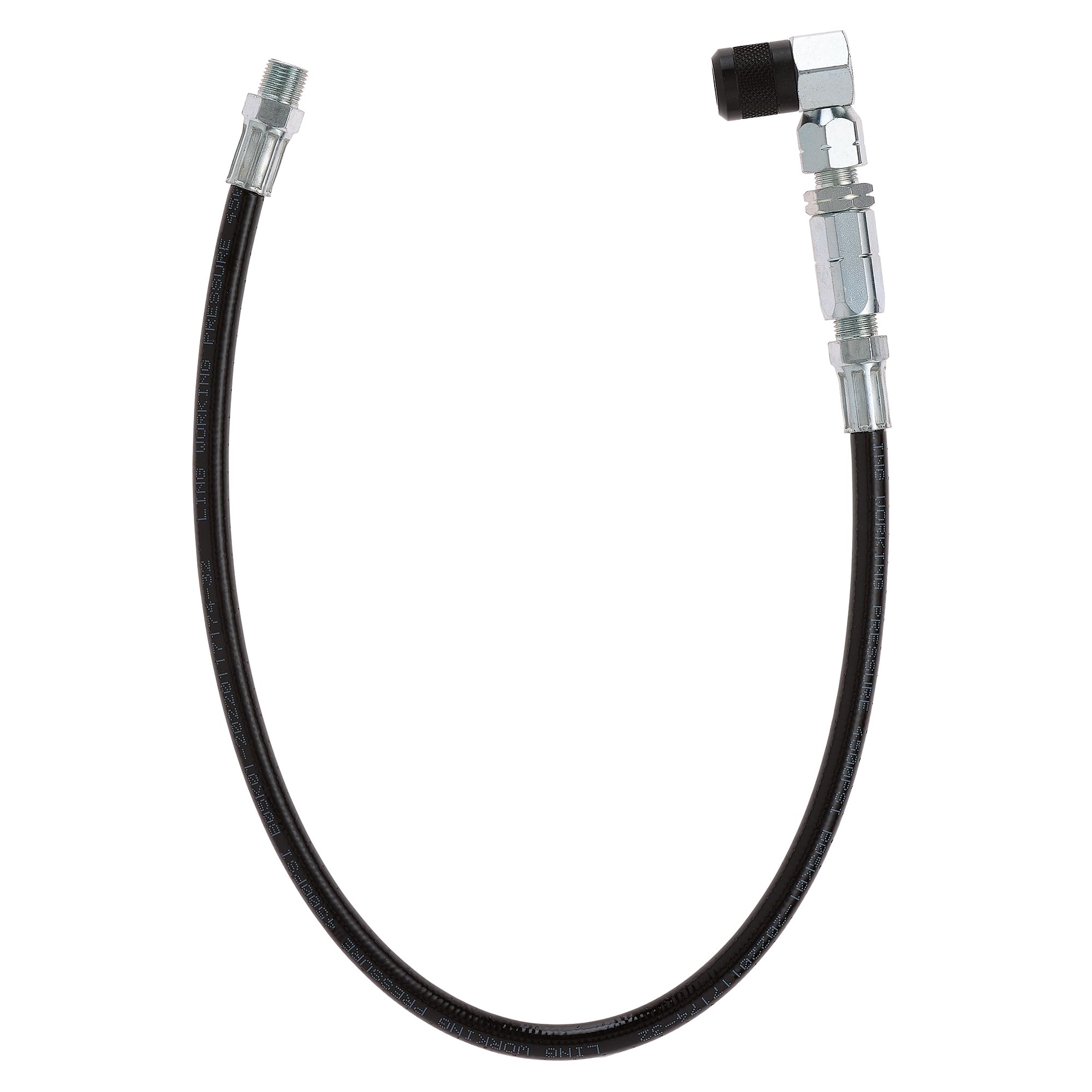 90 Degree Grease Gun Coupler - 18 Inch Flexible Hose with Threaded Connection & Swivel Head | Compatible with Grease Gun Fittings | 31mm Length for DIY, Garage & Auto Mechanics | Perfect for Lubricating Hard-to-Reach Bearings, Joints & Machinery Parts