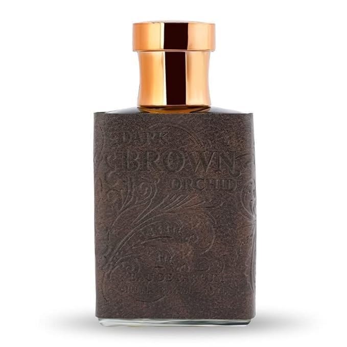 Dark Brown Orchid Long Lasting Men's Cologne - Amber, Powdery & Woody Notes - Soothing Fragrance Eau De Parfum (100ml) | Perfect for Date Night, Office & Special Occasions