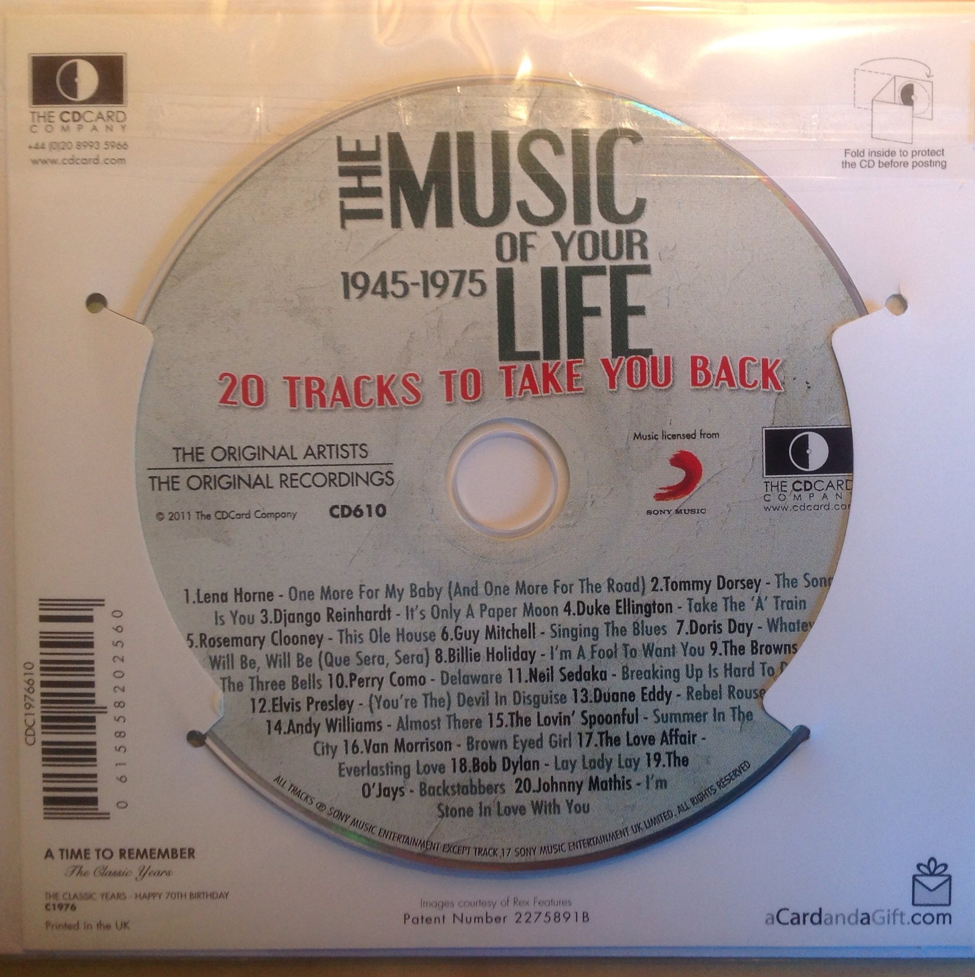70th Birthday Gift Set - Greeting Card & Chart-Topping Hits CD | Perfect for Milestone Celebrations & Music Lovers