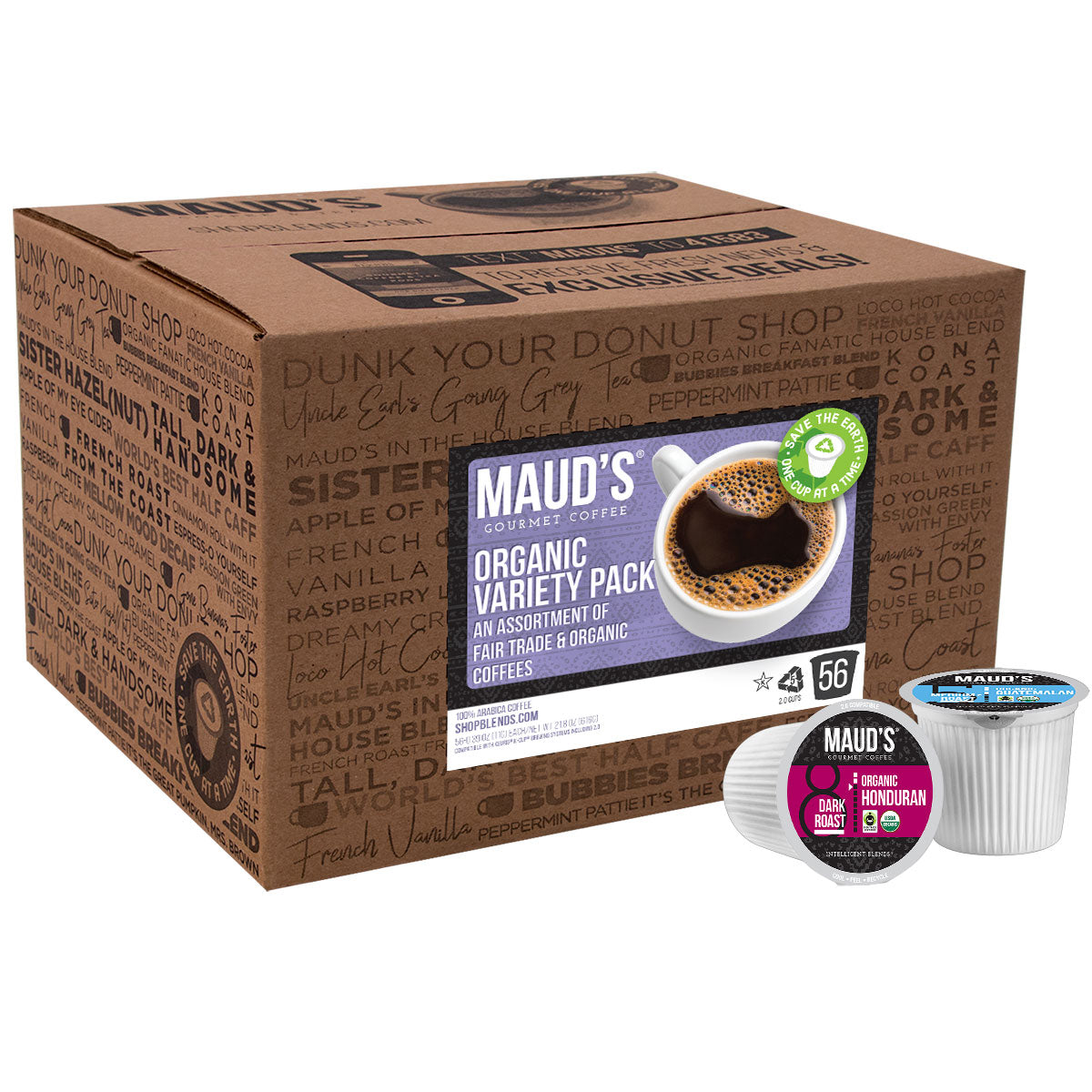 Organic Coffee Pods Variety Pack by Maud's - 8 Premium Blends for Keurig Machines | Perfect for Home, Office & Gifting