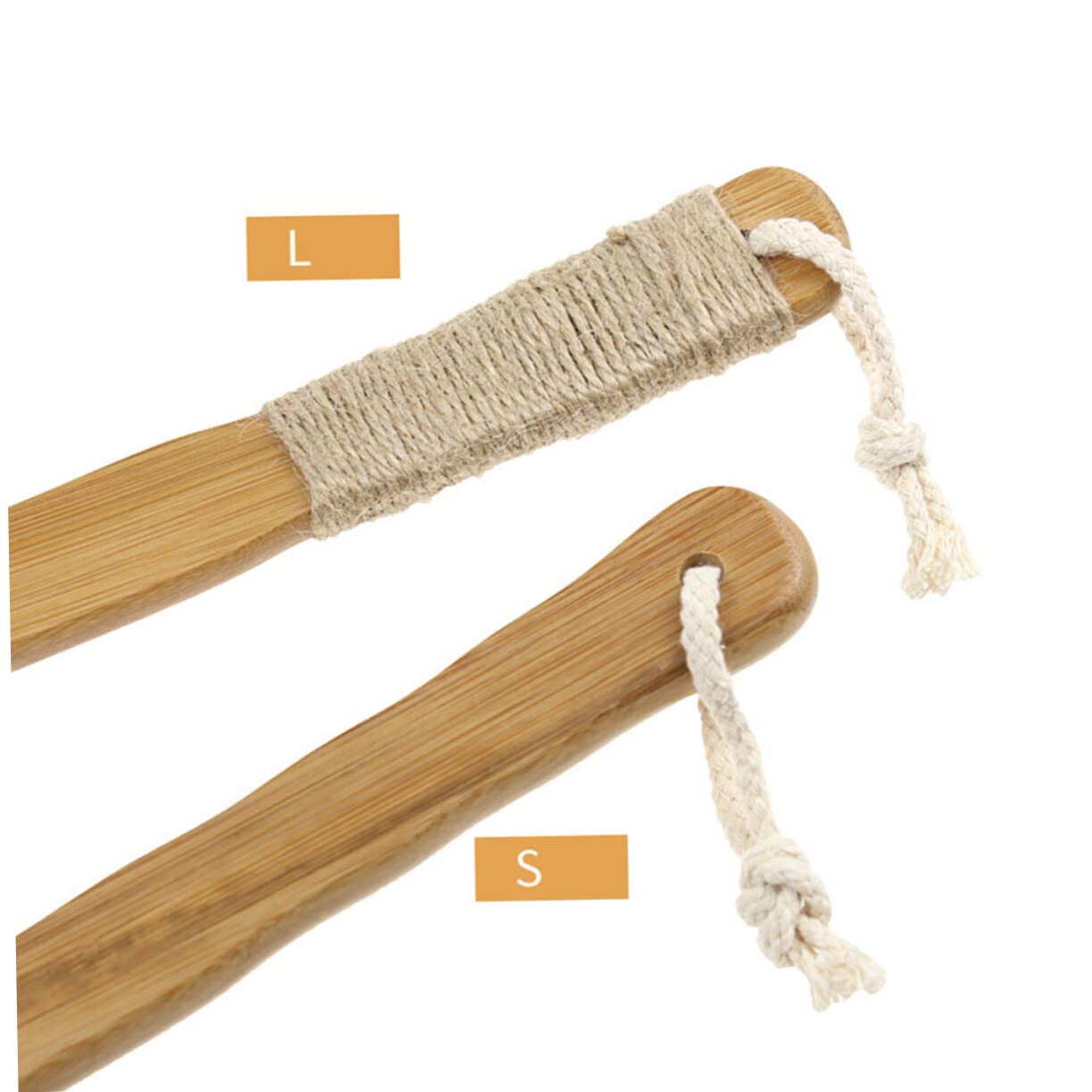 Healeved Smooth Skin Bath Exfoliating Brush with Long Bamboo Handle - Exfoliating & Massage Body Brush for Shower & Spa - Perfect for Dry Brushing, Back Scrubbing & Relaxing Skin Care Routine