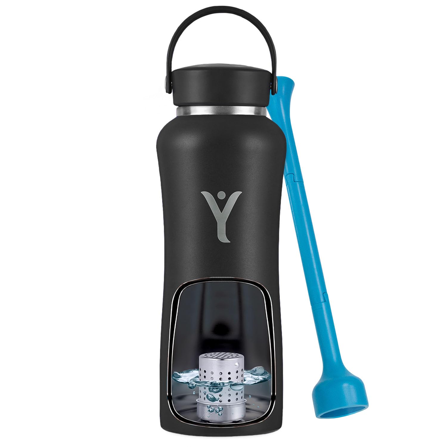 DYLN Alkaline Water Bottle - Portable Hydrogen Water Generator with 9.5 pH Hydrogen-Rich Water | Vacuum Insulated Stainless Steel Bottle Keeps Drinks Cold 24 Hours | Perfect for Gym, Hiking & Daily Hydration