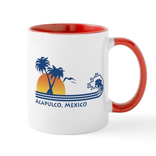 White/Red Inside - Acapulco Mexico Mug