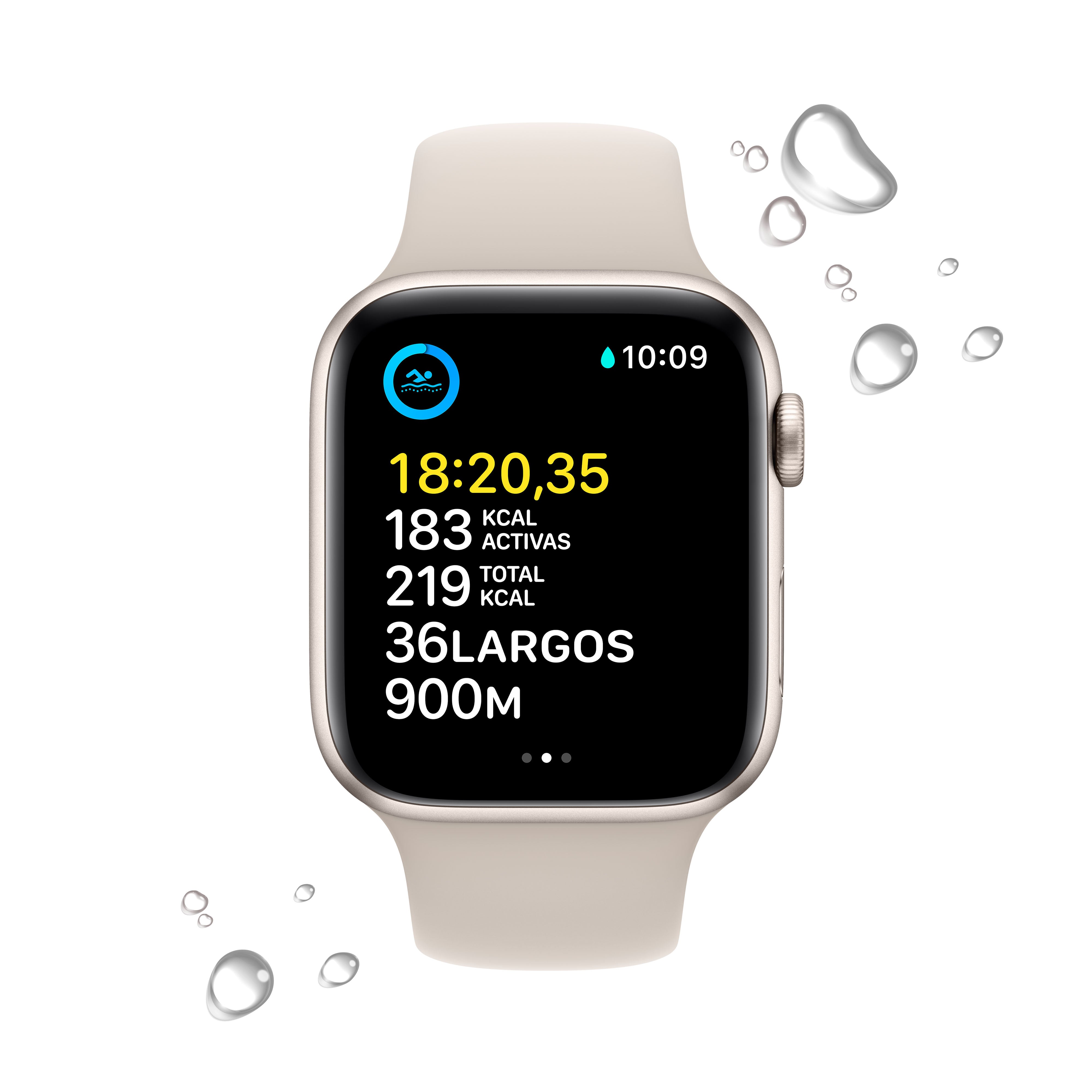 Apple Watch SE (GPS + Cellular) 44mm Aluminum Case with White Star Sport Band - Perfect for Fitness Tracking & Daily Wear