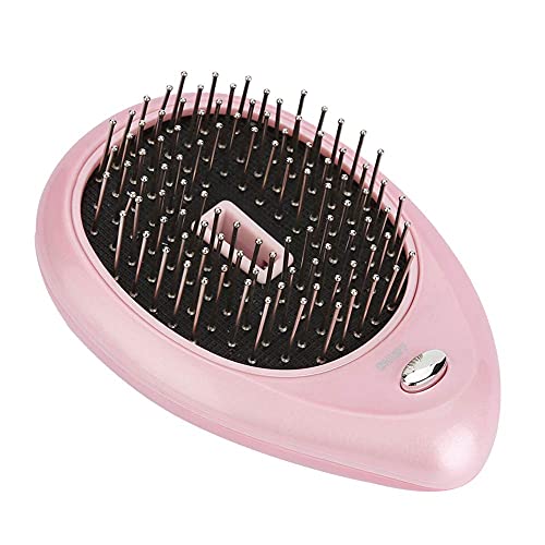 Electric Massage Brush for Scalp - Ionic Vibration Massaging Comb with ABS Handle, Portable & Rechargeable for Hair Care & Relaxation (Pink/Green, Cherry Blossom Scent) - Perfect for Home Use, Travel & Stress Relief
