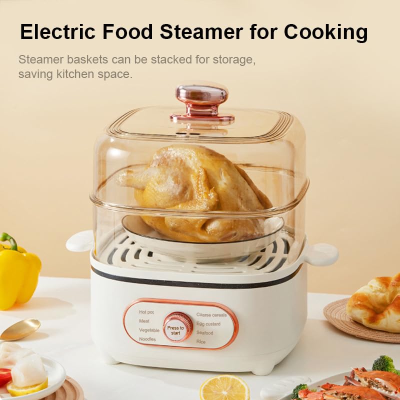 110V Electric Steamer & Cooker - Multi-Function Rice Cooker & Food Steamer for Healthy Cooking - Perfect for Breakfast, Meal Prep & Family Dinners - US/Japan/Canada Version