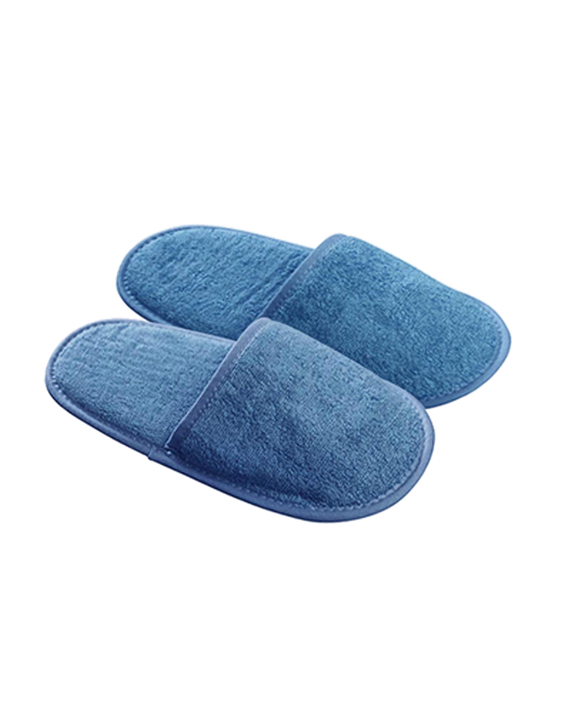 Premium Men's Bathrobe & Slippers Set with Towel - 5 Piece Luxury Spa Collection in Blue Grey - Perfect for Home Relaxation, Hotel Stay & Gift Giving