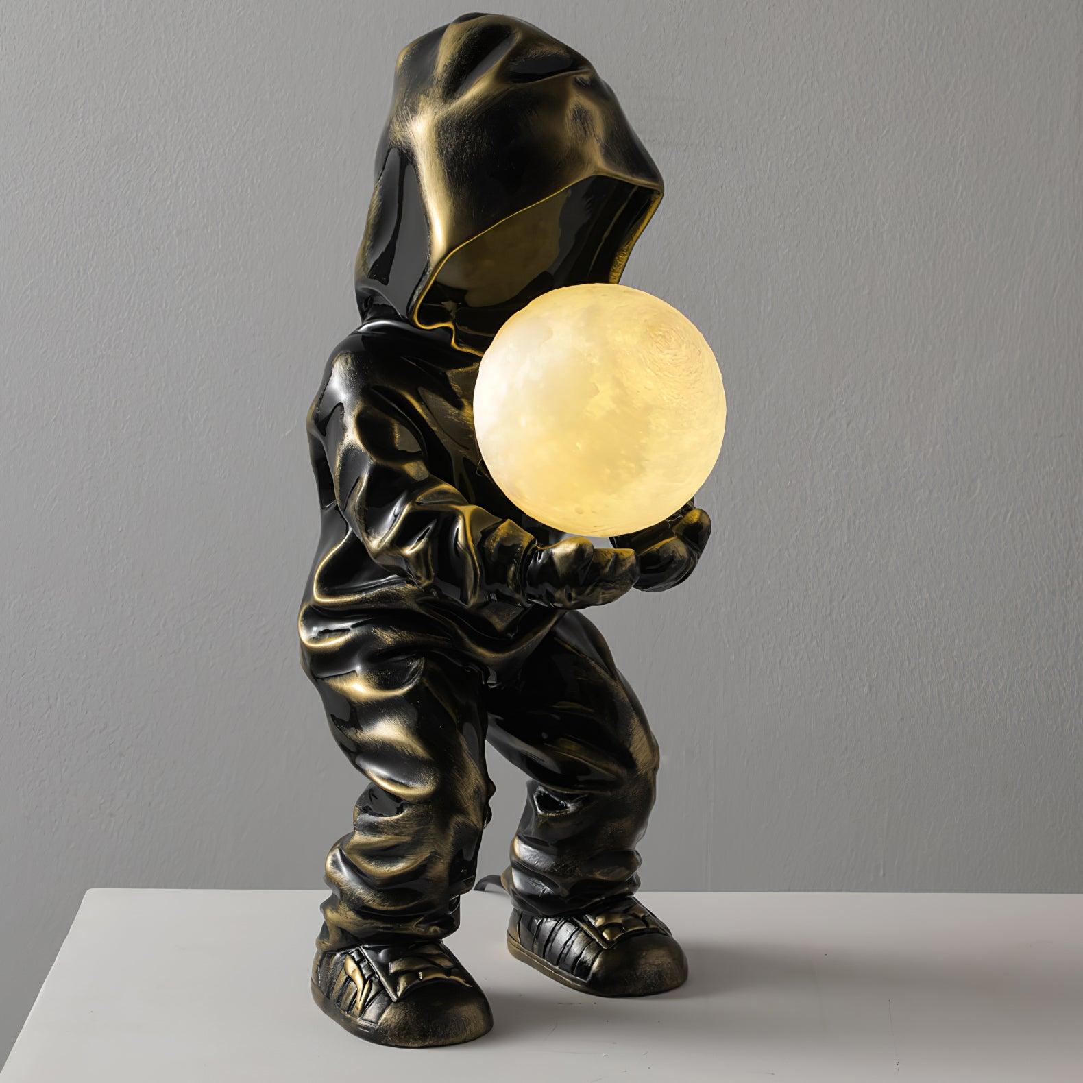 Hacker Planet Table Lamp - Modern LED Night Light for Bedroom, Living Room, Office - Space-Themed Decorative Lighting for Kids & Adults