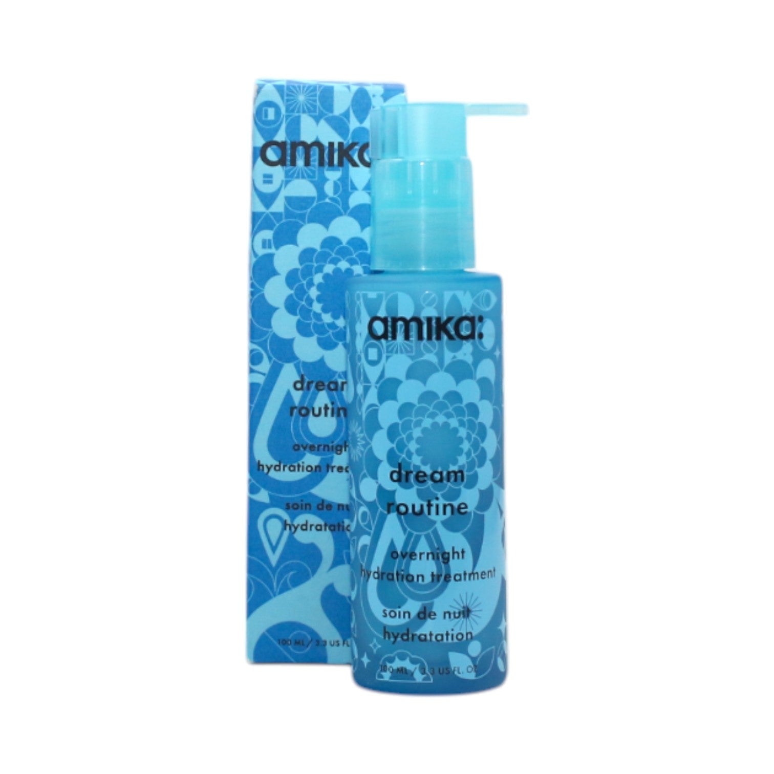 Amika Dream Routine Overnight Hydration Hair Treatment - 3.3 oz | Deep Conditioning Mask for Dry, Damaged Hair | Perfect for Nighttime Repair & Hydration