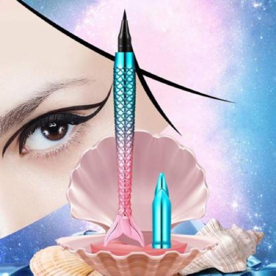 Waterproof Fish Shape Eyeliner Pen - Long Lasting & Smudge Proof Eye Makeup for Party, Halloween & Cosplay - Pack of 1 | FACEJEWEL Best Beauty Product