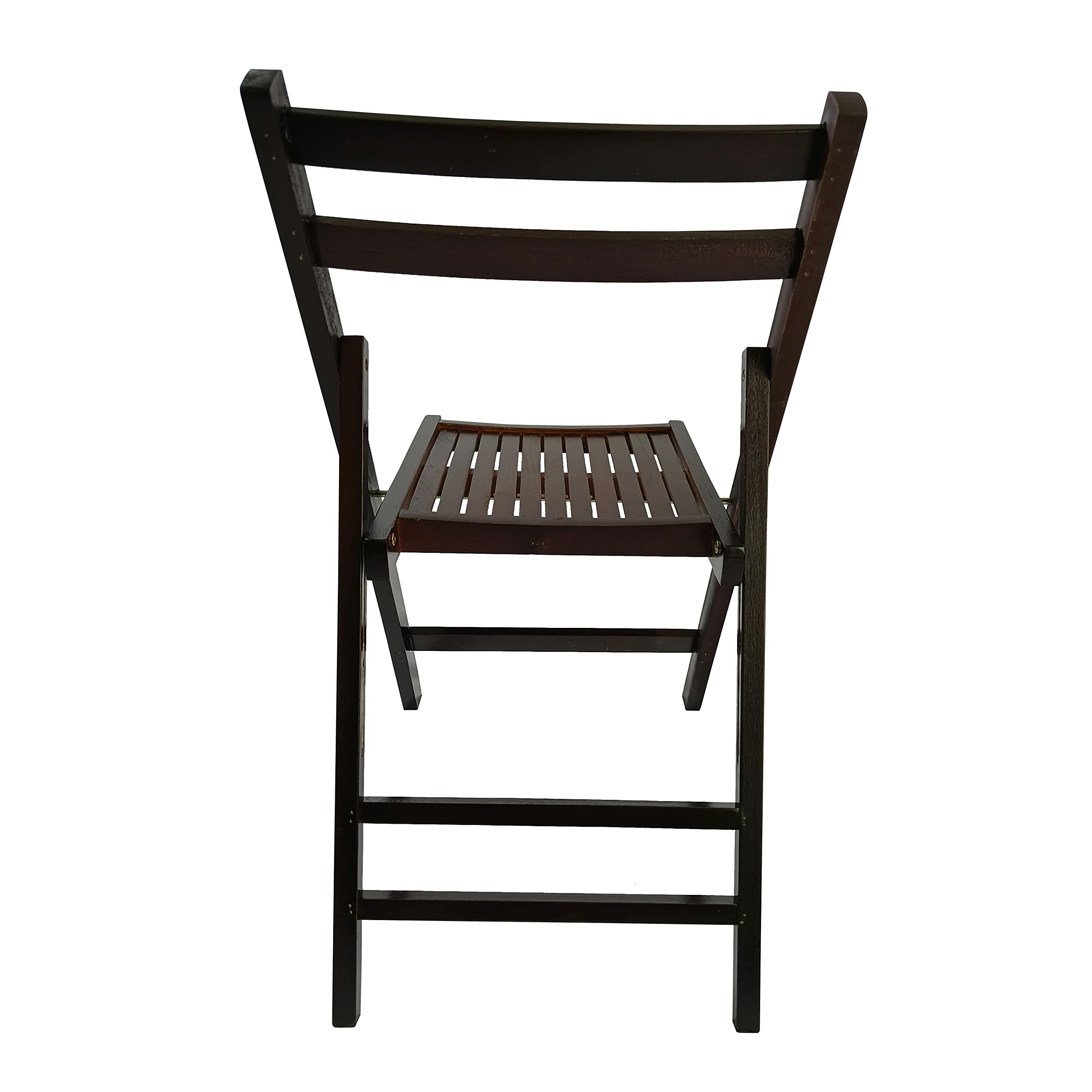 HomVent 4-Pack Wooden Folding Chairs - Lightweight Portable Patio Chairs with Slatted Design & Hollow Back - Perfect for Living Room, Garden, Balcony, Backyard, Poolside & Outdoor Gatherings