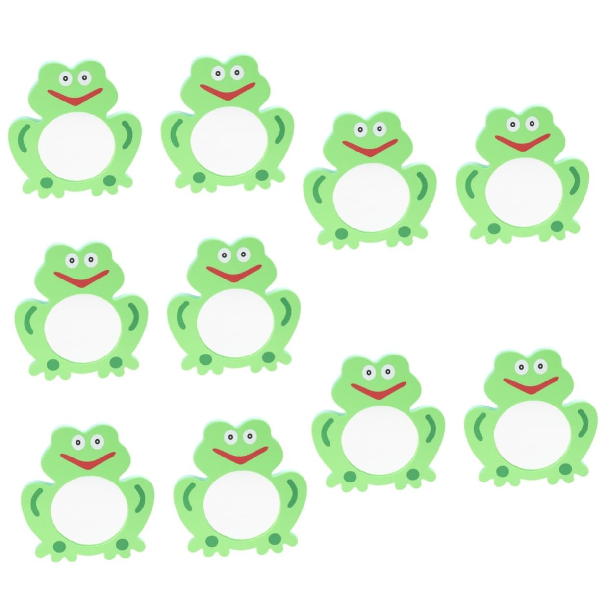 VICASKY 10-Piece Frog Bath Mirror Set - Cute Bathtub Toys for Kids, Non-Toxic EVA Foam Bath Time Fun Mirrors - Perfect for Toddler Bath Time, Sensory Play & Baby Shower Gifts