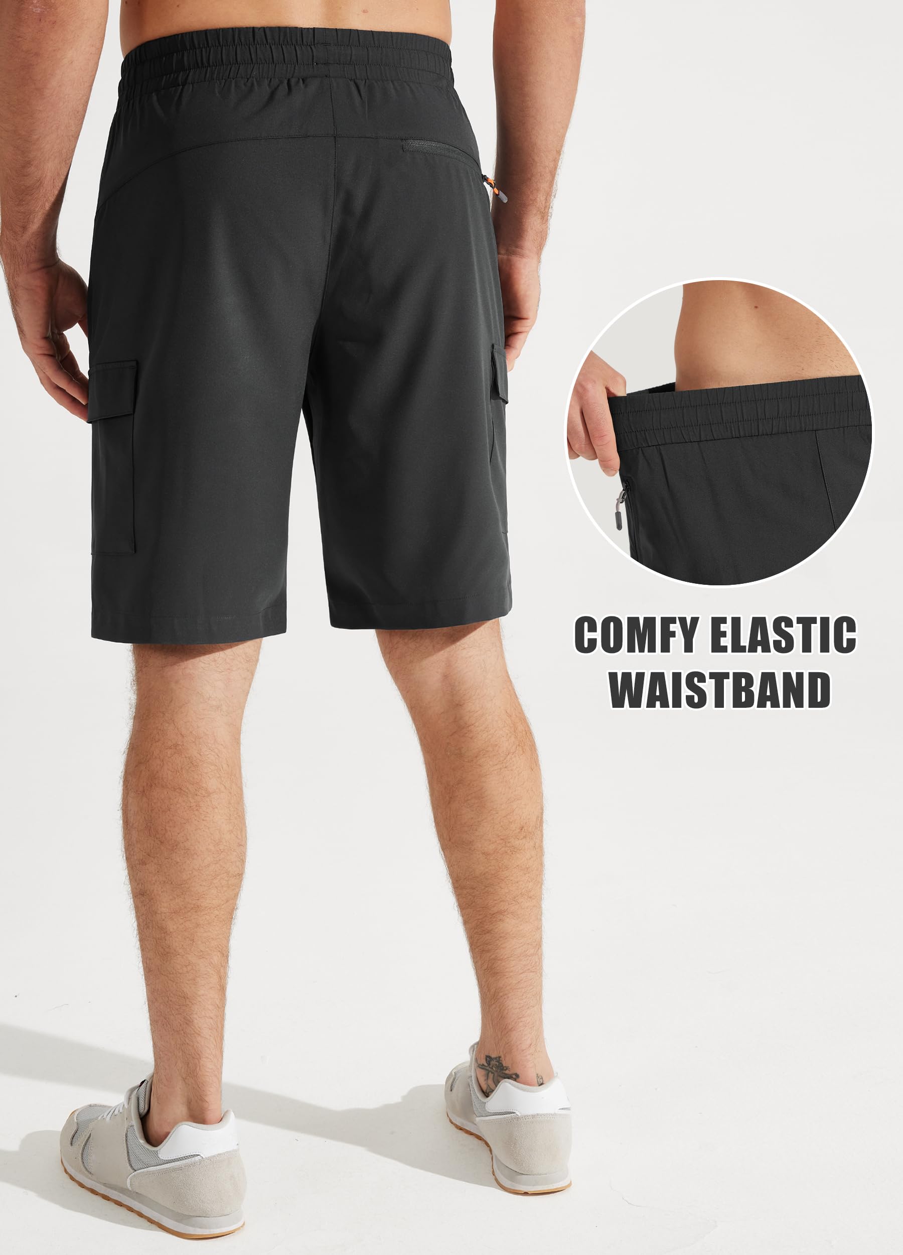 **Libin Men's Hiking Cargo Shorts - Lightweight Quick-Dry Athletic Shorts for Golf, Outdoor & Active Wear - Zipper Pockets for Secure Storage - Perfect for Hiking, Camping & Travel**
