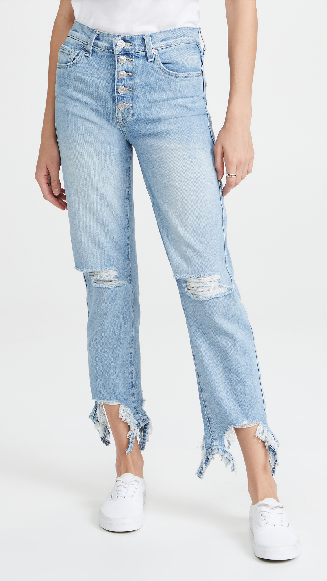 7 For All Mankind Women's High Waist Cropped Straight Jeans - Slim Fit Denim Pants for Casual Wear & Office Outfits | Comfortable Stretch Fabric for Everyday Style