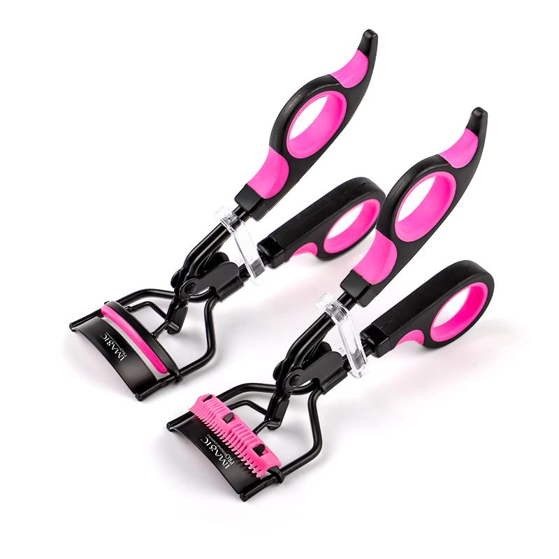 IMAGIC PRO Professional Eyelash Curler - Magic Pink Lash Curling Tool for Long Lasting Curves | Perfect for Daily Makeup, Bridal Looks & Salon Use