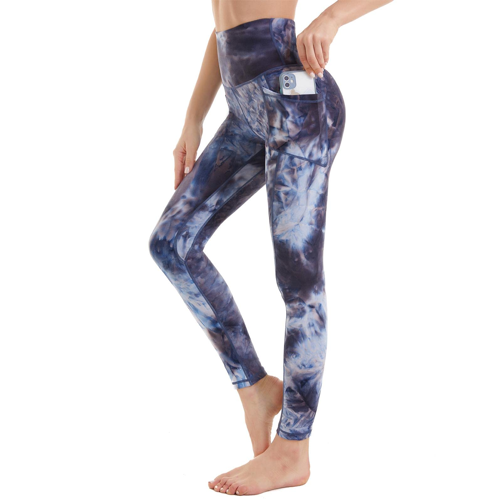 CCKO High Waisted Yoga Pants for Women with Pockets - Stretchy Workout Leggings with Tummy Control - Perfect for Gym, Running, Yoga & Everyday Wear
