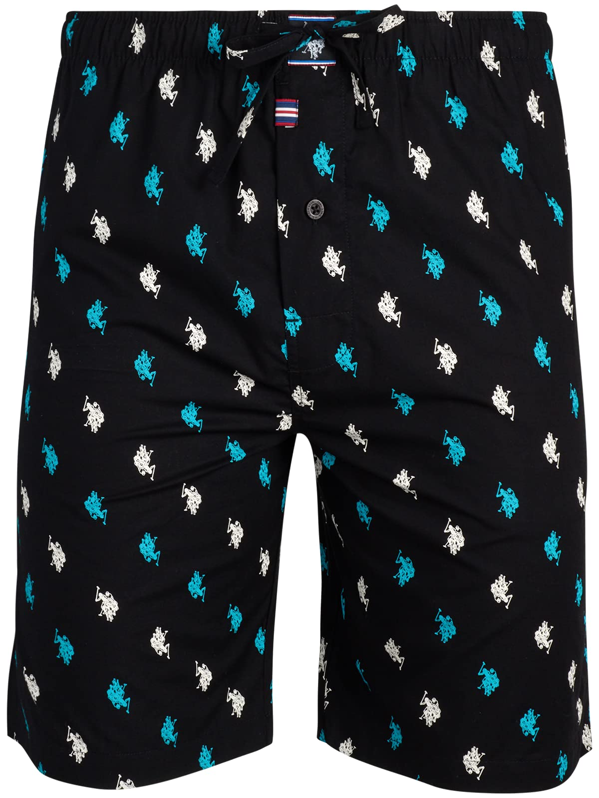 U.S. Polo Assn. Men's Cotton Pajama Shorts - Soft Woven Sleep & Lounge Shorts for Summer Night Comfort - Perfect for Bedtime, Lounging & Travel
