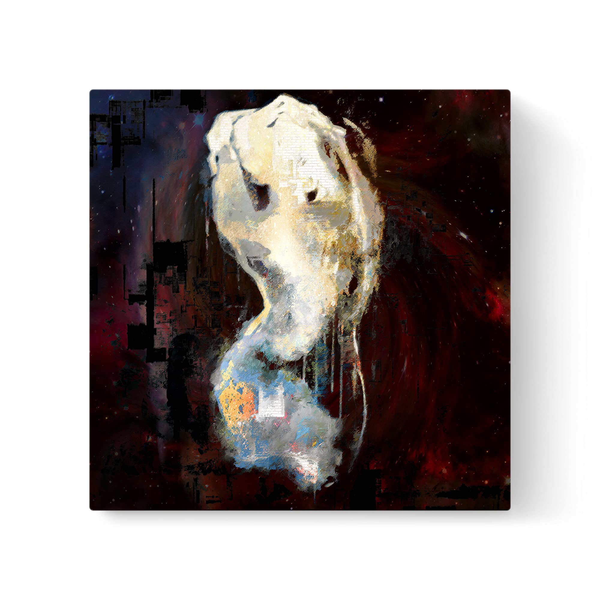 Beyond Beauty II Square Wrapped Canvas Wall Art Print - Modern Home Decor for Living Room, Bedroom & Office - Ready to Hang Abstract Painting