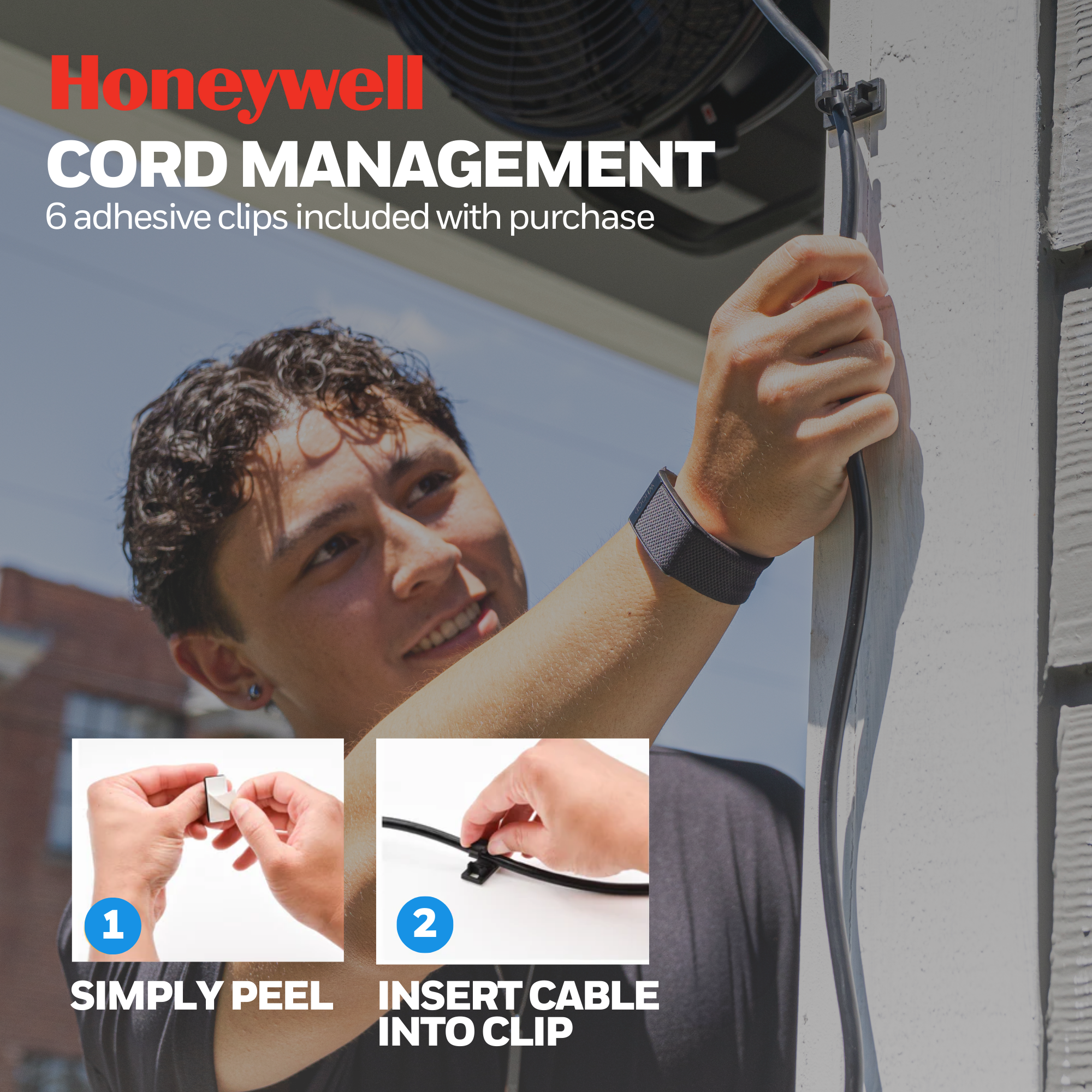 Honeywell 53030 98 Wet Rated Wall Fan - Indoor/Outdoor Use for Home, Garage, Patio & Workshop - Powerful Air Circulation & Cooling