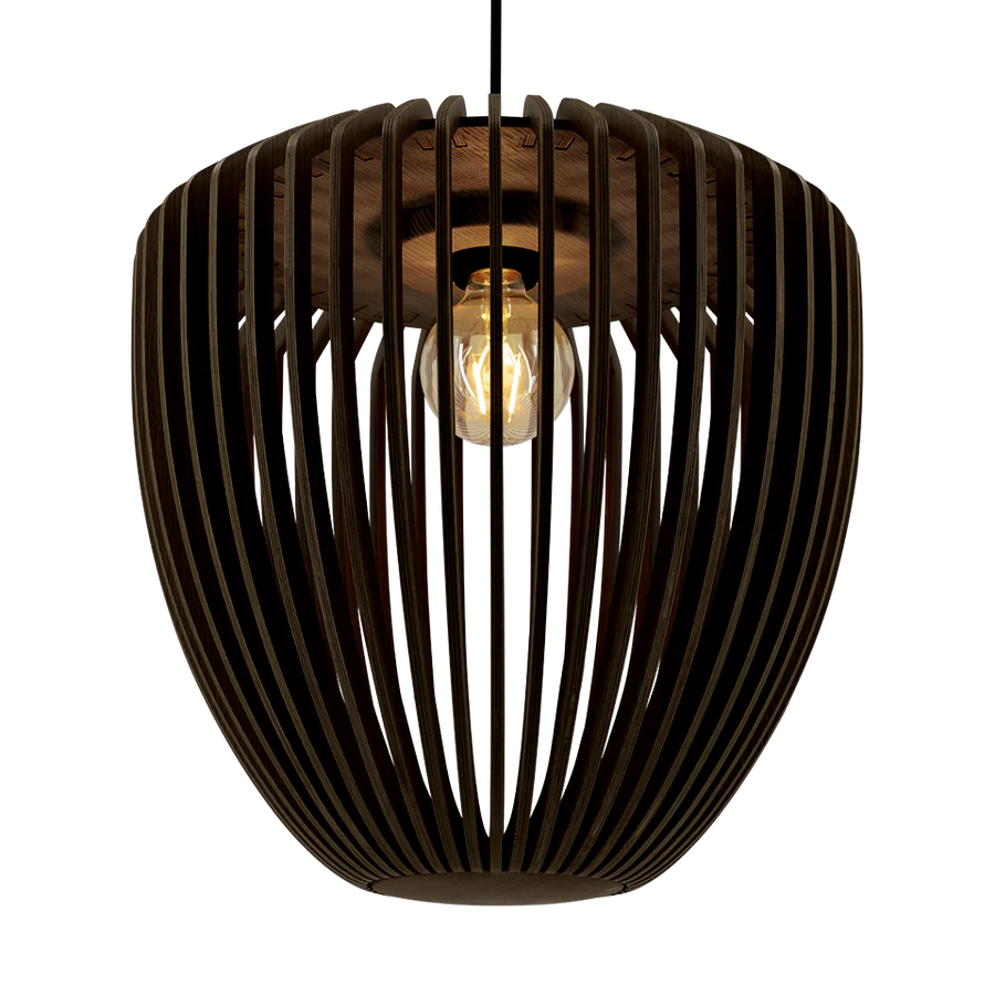 Clava Wood Lampshade - Handcrafted Natural Wooden Lamp Shade for Bedroom, Living Room & Office Decor - Eco-Friendly Lighting Fixture