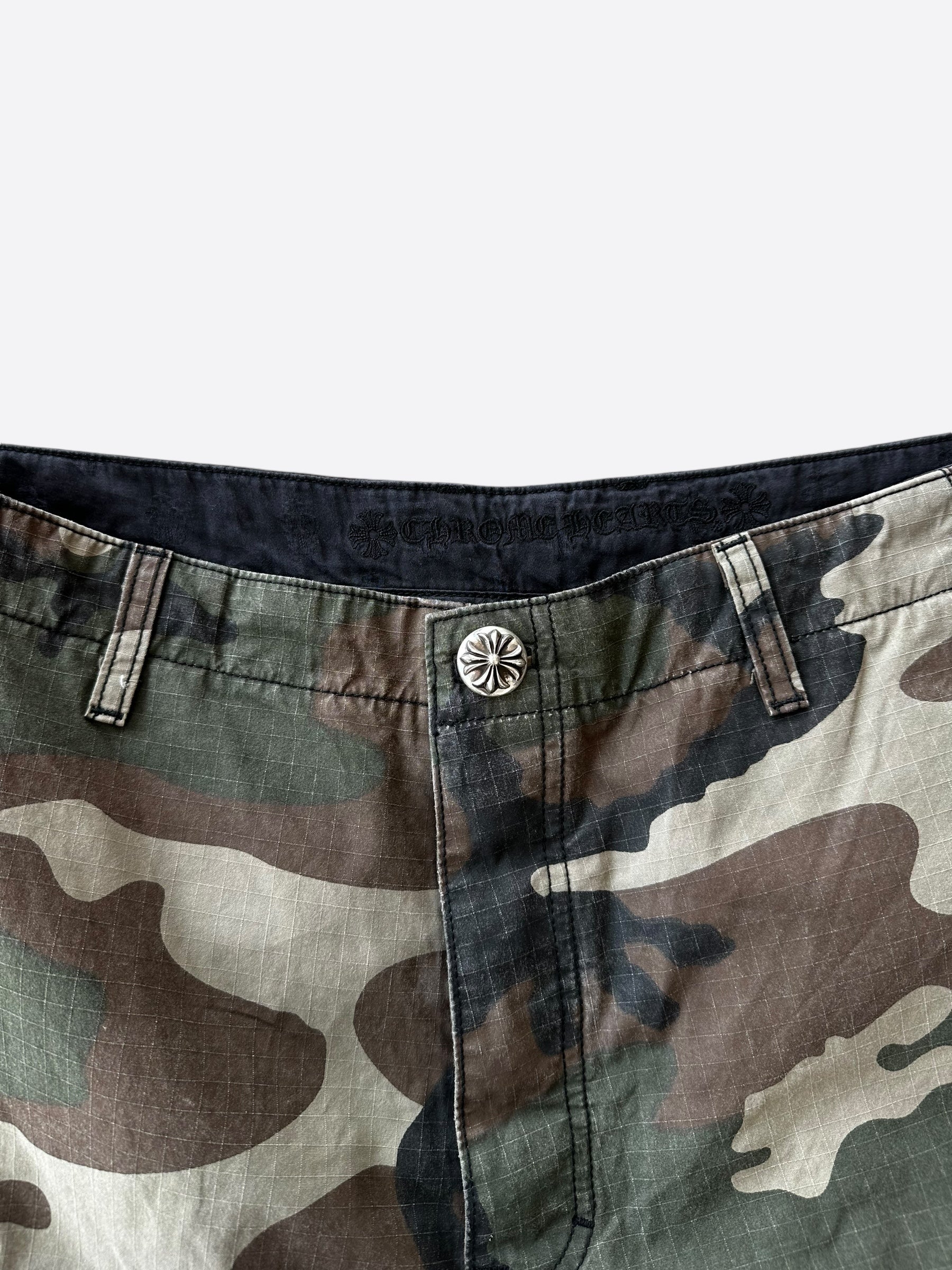 Chrome Hearts Green Camouflage Cargo Pants for Men - Stylish Military Tactical Pants for Streetwear & Outdoor Adventures
