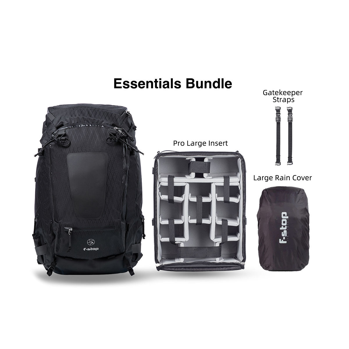 F-Stop Tilopa 50L DuraDiamond Essential Backpack Bundle (Anthracite Black) - Premium Camera Backpack for Outdoor Photography & Adventure Travel