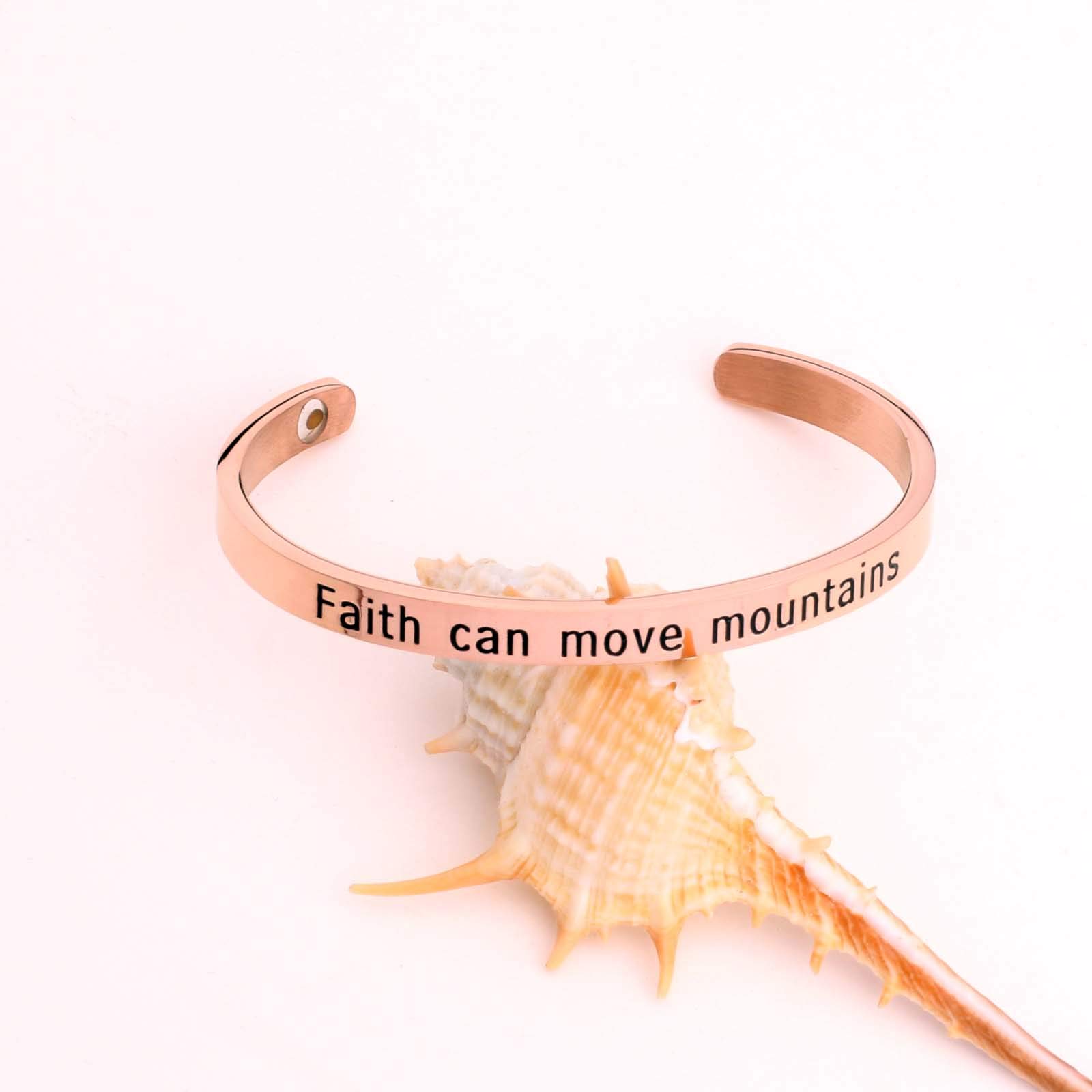 Mustard Seed Faith Bracelet - Inspirational Christian Jewelry Gift for Women & Teen Girls - Faith Moves Mountains Cuff Bracelet - Perfect for Church, Bible Study & Daily Encouragement